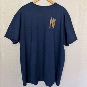 Kauai For Life Deja Vu Surf Mens XXL T-Shirt Navy Blue Surfboard Graphic Tee EUC